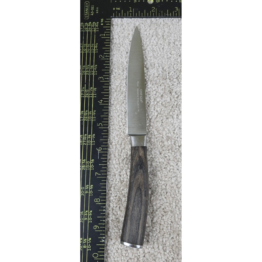 Oneida Paring Knife Silver Performance Collection Wood Handle